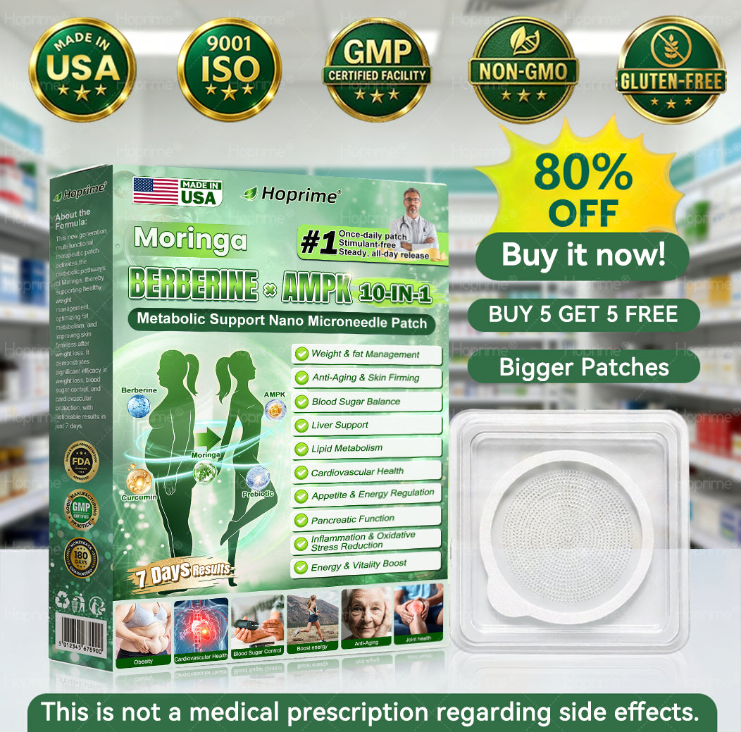 𝐏𝐡𝐲𝐬𝐢𝐜𝐢𝐚𝐧-𝐅𝐨𝐫𝐦𝐮𝐥𝐚𝐭𝐞𝐝 🧑‍⚕️| Hoprime® Moringa · Berberine × AMPK+ 10-in-1 Metabolic Support Nano Microneedle Patch — ✅ 𝐄𝐱𝐩𝐞𝐫𝐢𝐞𝐧𝐜𝐞 𝐕𝐢𝐬𝐢𝐛𝐥𝐞 𝟕-𝐃𝐚𝐲 𝐑𝐞𝐬𝐮𝐥𝐭𝐬 🍑