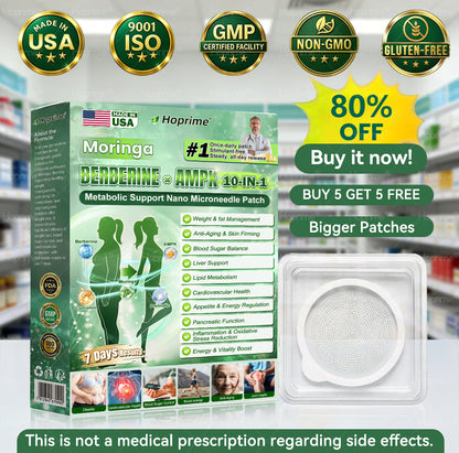 𝐏𝐡𝐲𝐬𝐢𝐜𝐢𝐚𝐧-𝐅𝐨𝐫𝐦𝐮𝐥𝐚𝐭𝐞𝐝 🧑‍⚕️| Hoprime® Moringa · Berberine × AMPK+ 10-in-1 Metabolic Support Nano Microneedle Patch — ✅ 𝐄𝐱𝐩𝐞𝐫𝐢𝐞𝐧𝐜𝐞 𝐕𝐢𝐬𝐢𝐛𝐥𝐞 𝟕-𝐃𝐚𝐲 𝐑𝐞𝐬𝐮𝐥𝐭𝐬 🍑