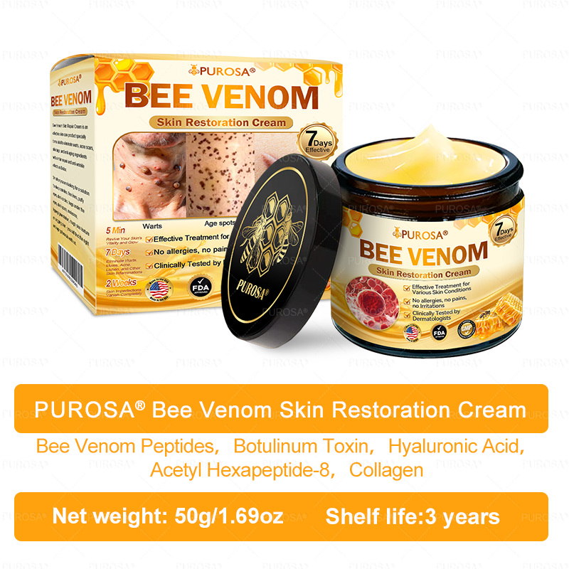 𝑷𝑼𝑹𝑶𝑺𝑨® 𝘽𝙀𝙀 𝙑𝙀𝙉𝙊𝙈 𝙎𝙠𝙞𝙣 𝙍𝙚𝙨𝙩𝙤𝙧𝙖𝙩𝙞𝙤𝙣 𝘾𝙧𝙚𝙖𝙢 – 🌸Targets Sagging Skin, Fine Lines, and Loss of Firmness on Chest, Neck & Body | Lifts & Firms Naturally 🔥 LAST DAY: 80% OFF!