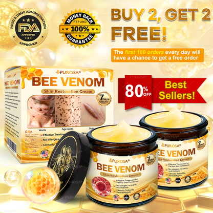 𝑷𝑼𝑹𝑶𝑺𝑨® 𝘽𝙀𝙀 𝙑𝙀𝙉𝙊𝙈 𝙎𝙠𝙞𝙣 𝙍𝙚𝙨𝙩𝙤𝙧𝙖𝙩𝙞𝙤𝙣 𝘾𝙧𝙚𝙖𝙢 – 🌸Targets Sagging Skin, Fine Lines, and Loss of Firmness on Chest, Neck & Body | Lifts & Firms Naturally 🔥 LAST DAY: 80% OFF!