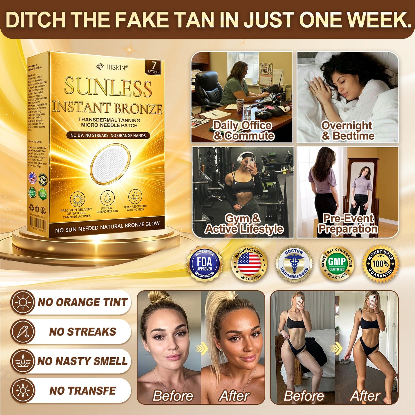 𝑶𝒇𝒇𝒊𝒄𝒊𝒂𝒍 𝑺𝒕𝒐𝒓𝒆 | 🌞 𝐇𝐢𝐬𝐤𝐢𝐧® 𝐒𝐮𝐧𝐥𝐞𝐬𝐬 𝐈𝐧𝐬𝐭𝐚𝐧𝐭 𝐁𝐫𝐨𝐧𝐳𝐞 𝐓𝐚𝐧𝐧𝐢𝐧𝐠 𝐌𝐢𝐜𝐫𝐨𝐧𝐞𝐞𝐝𝐥𝐞 𝐏𝐚𝐭𝐜𝐡 🇺🇸 (𝐉𝐮𝐬𝐭 𝐨𝐧𝐜𝐞 𝐚 𝐝𝐚𝐲) 𝐕𝐢𝐬𝐢𝐛𝐥𝐞 𝐁𝐫𝐨𝐧𝐳𝐞 𝐆𝐥𝐨𝐰 𝐢𝐧 𝟕 𝐃𝐚𝐲𝐬 ✅ 𝐍𝐨 𝐔𝐕, 𝐍𝐨 𝐎𝐫𝐚𝐧𝐠𝐞, 𝐍𝐨 𝐒𝐭𝐫𝐞𝐚𝐤𝐬, 𝐍𝐨 𝐃𝐇𝐀, 𝐍𝐨 𝐌𝐞𝐬𝐬.