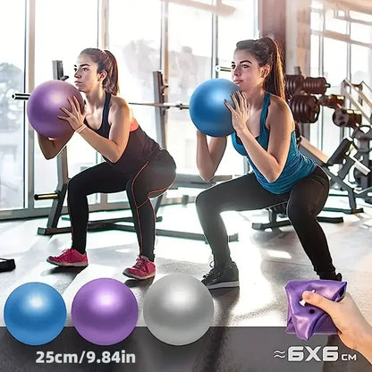 25 cm Women Gym Yoga Fitness Ball Thickening Type Anti-explosion Diameter  Pilates Workout Mini Ball Sculpting Legs And Hips