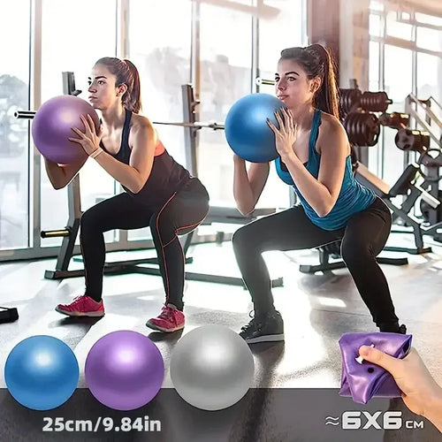 25 cm Women Gym Yoga Fitness Ball Thickening Type Anti-explosion Diameter  Pilates Workout Mini Ball Sculpting Legs And Hips