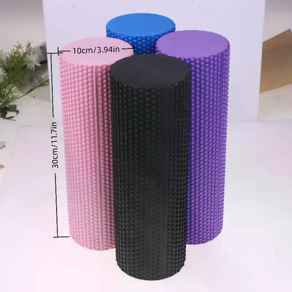 Yoga Roller Round EVA Foam Cylinder Roller For Pilates Exercise Enhanced Home Workouts Diameter 10cm Length 30cm