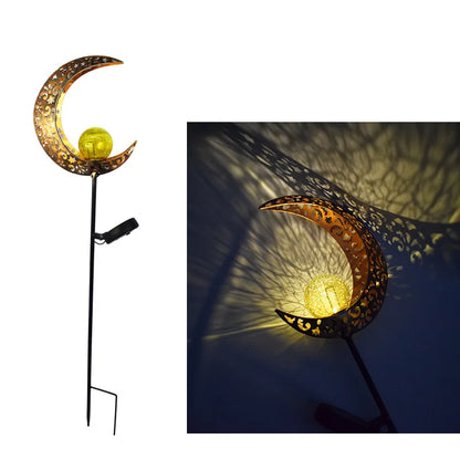 Outdoor Solar Lights Garden Crackle Glass Globe Stake Lights Waterproof LED Landscape Lights For Garden Lawn Patio Courtyard