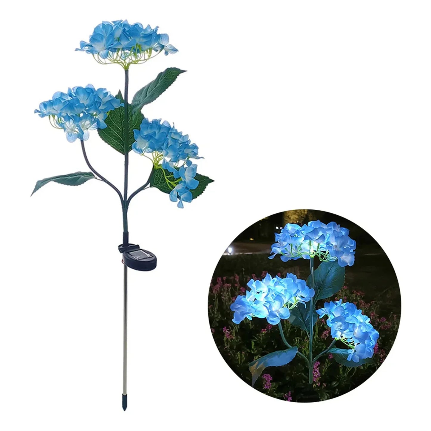 Solar Lights Outdoor Garden Light Waterproof Solar Garden Lights with Hydrangea Flower Lights LED Solar Powered Landscape Lights