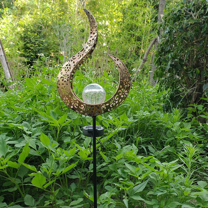 Outdoor Solar Lights Garden Crackle Glass Globe Stake Lights Waterproof LED Landscape Lights For Garden Lawn Patio Courtyard