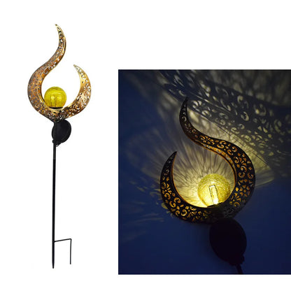 Outdoor Solar Lights Garden Crackle Glass Globe Stake Lights Waterproof LED Landscape Lights For Garden Lawn Patio Courtyard